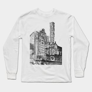 Music Box Theatre outline Long Sleeve T-Shirt